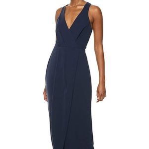 DRESS THE POPULATION Ariel Racerback Faux Wrap Gow